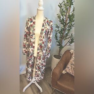 NWT Piphany long floral cardigan